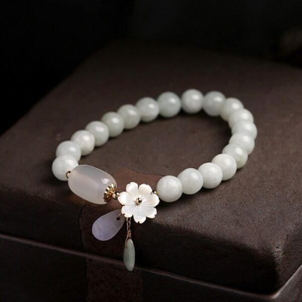 Shell flower jade water drop bracelet - Image 6