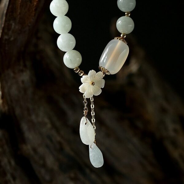 Shell flower jade water drop bracelet - Image 5