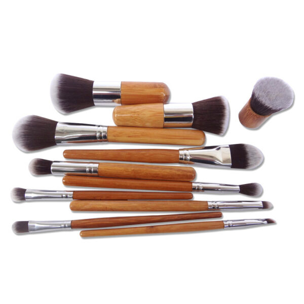 Bamboo Handle Makeup Brush Bamboo Pole Makeup Brushes Suit Bamboo Pole With Sack Top Quality - Image 3