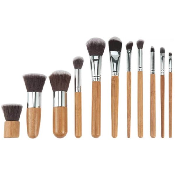 Bamboo Handle Makeup Brush Bamboo Pole Makeup Brushes Suit Bamboo Pole With Sack Top Quality - Image 4