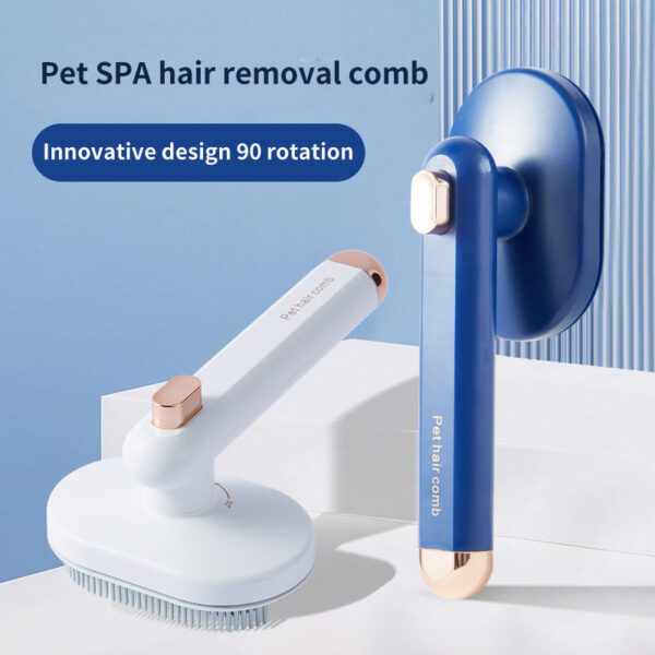 Pet Comb Cat Dog To Remove Floating Hair Pet Hair Brush Hair Removal Artifact Pet Grooming Brush Supplies Self Cleaning Comb Pet Products - Image 4